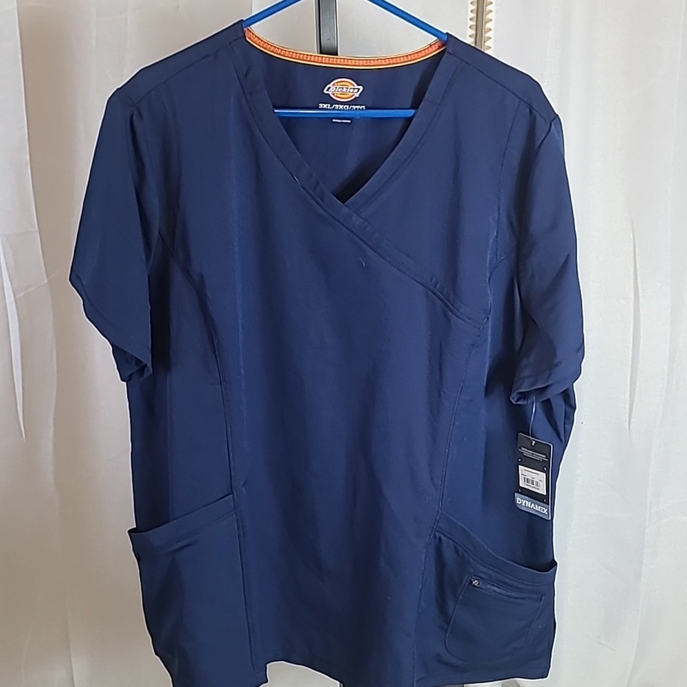 Navy Blue Scrubs Dickies 3x Top